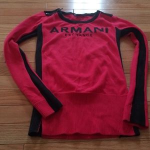 Red Armani Exchange Sweater